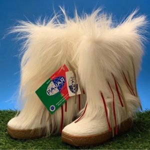 Pajar Cher Edition apres ski goat fur boot size 38 7.5-8 Used Made in Italy